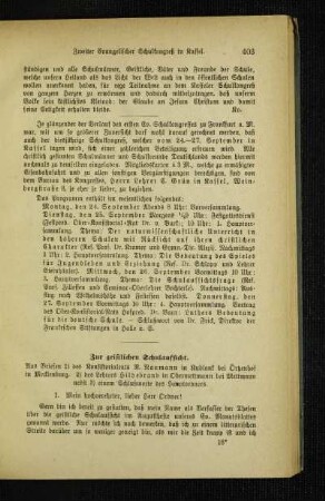 Zur geistlichen Schulaufsicht : aus Briefen