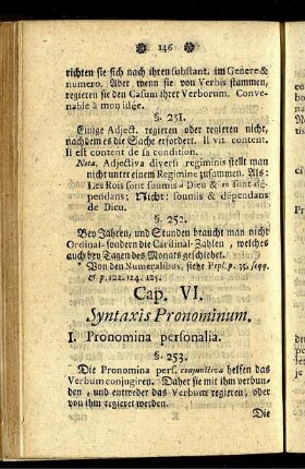 Cap. VI. Syntaxis Pronominum.