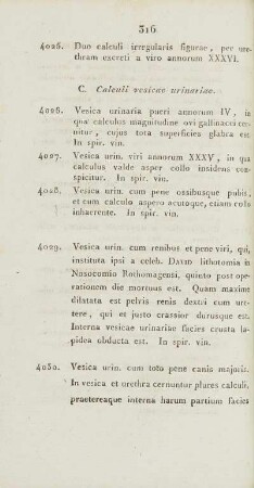 C. Calculi vesicae urinariae