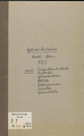 Kirchenbuchduplikat der katholische Gemeinde in Gelsenkirchen (GHT 1854-1869). (Gemeinde: Gelsenkirchen, katholische Gemeinde)