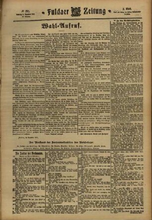 Zweite Ausgabe vom Samstag, den 09. Dezember 1911.