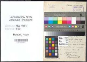 Entnazifizierung Hugo Ten Hoevel , geb. 27.11.1890 (Buergermeister)