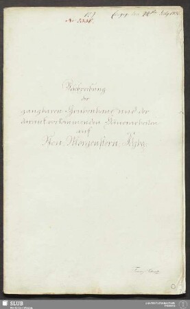 Beschreibung der gangbaren Grubenbaue und der darauf vorkommenden Häuerarbeiten auf Neu-Morgenstern, Fdgbe - 18.6982 4.