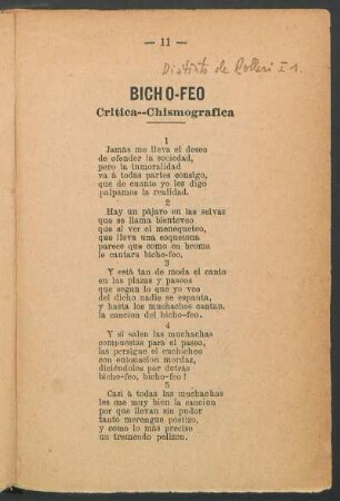 Bicho-feo : Crítica-Chismográfica