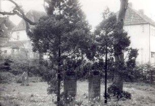 Weinbergfriedhof vor der Umgestaltung in eine Grünanlage. Detmold. Paulinenstraße