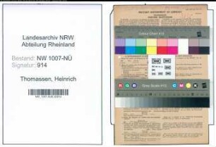 Entnazifizierung Heinrich Thomassen , geb. 23.03.1914 (Verw.Beamter)