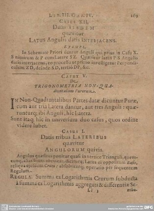Caput V. De Trigonometria Non-Quadrantalium Furorum.