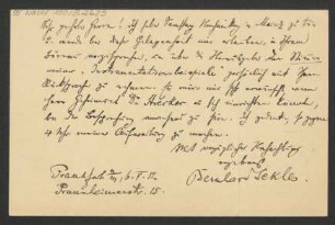Brief an B. Schott's Söhne : 06.05.1912