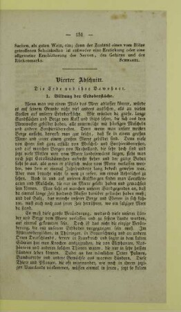 Vierter Abschnitt. Die Erde und ihre Bewohner