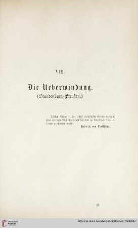 VIII: Die Ueberwindung