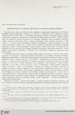 16: Późnogotycka plastyka złotnicza w Prusach Królewskich