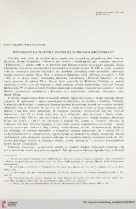 16: Późnogotycka plastyka złotnicza w Prusach Królewskich