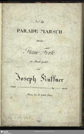 Parade Marsch für das Piano Forte