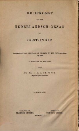 De opkomst van het Nederlandsch gezag over Java : verzameling van onuitgegeven stukken uit het oud-koloniaal archief, 5