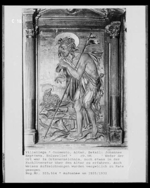 Altar, Detail: Johannes der Täufer