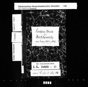 Konsensbuch von Dorfchemnitz (bei Zwönitz)