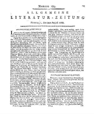 Schubart, C. F. D.: Gedichte aus dem Kerker. Zürich: Orell, Geßner, Füßli 1785