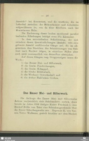 Das Emser Blei- und Silberwerk