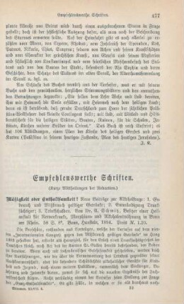 477-483 Empfehlenswerthe Schriften