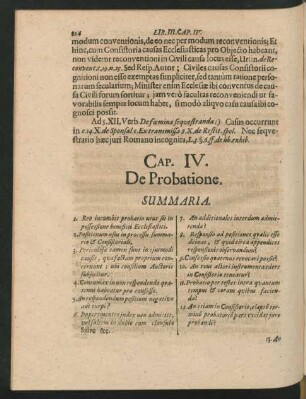 Cap. IV. De Probatione.