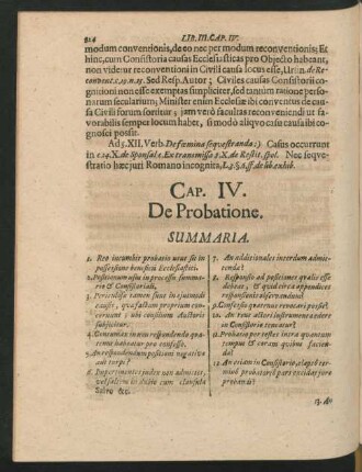 Cap. IV. De Probatione.