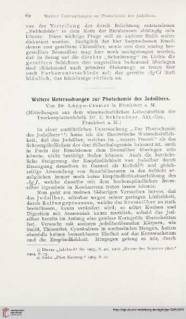 19: Weitere Untersuchungen zur Photochemie des Jodsilbers