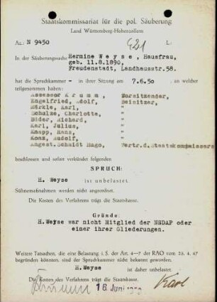 Weyse, Hermine