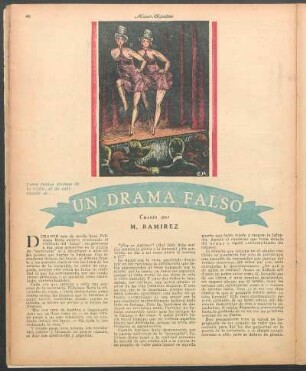 Un drama falso : Cuento por M. Ramirez