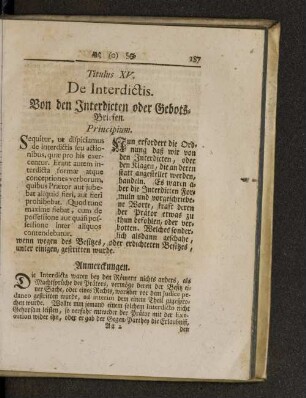 Titulus XV. De interdictis.