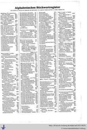 Alphabetisches Stichwortregister.
