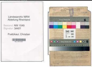 Entnazifizierung Christian Puetzkaul , geb. 23.07.1905 (Spediteur)
