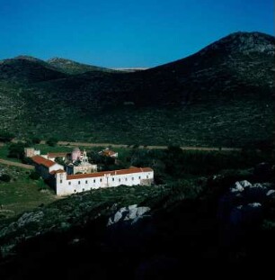 Moni Gdernettu (Moni Guverneto), Akrotiri (Kreta) : Akrotiri (Kreta). Blick auf Moni Gdernettu (Moni Guverneto)