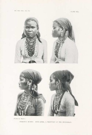 Plate VIII. Subanun women. Peyó river, a tributary of the Sindangan