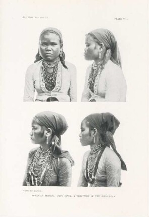 Plate VIII. Subanun women. Peyó river, a tributary of the Sindangan