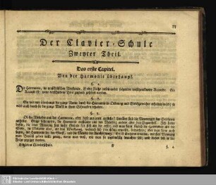 Der Clavier-Schule Zweyter Theil