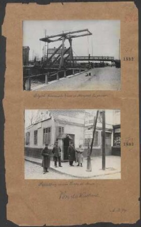 Belgisch-französische Grenze in Menin mit Zugbrücke
