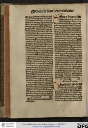 Septem fratres fuerunt filii beate Felicitatis quorum nomine sunt Ianuarius, Felix, Philippus, Silvanus, Alexander, Vitalis et Martialis.