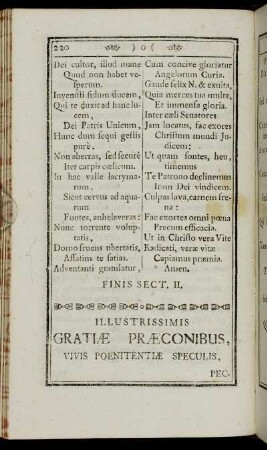 Illustrissimis Gratiæ Præconibus, Vivis Poenitentiæ Speculis ...