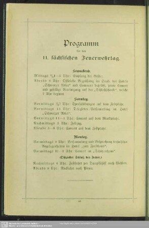 Programm für den 11. sächsischen Feuerwehrtag