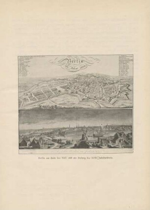 Berlin am Ende des XVII. und am Anfang des XVIII. Jahrhundert
