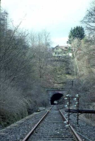 Althengstett Forsttunnel Ostportal Erdrutsch Telegrafenleitung