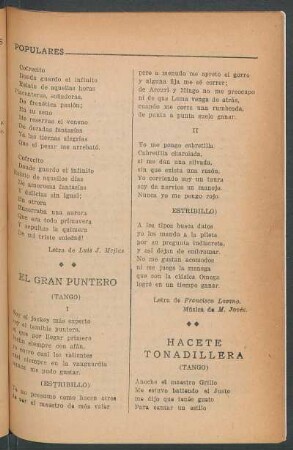 El gran puntero : (Tango)