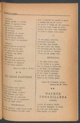 El gran puntero : (Tango)