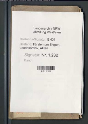 Register der Wein- und Bierakzise in der Stadt Siegen