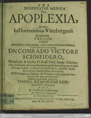 De apoplexia