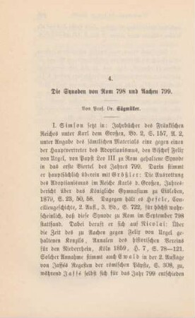296-303 Die Synoden von Rom 798 und Aachen 799