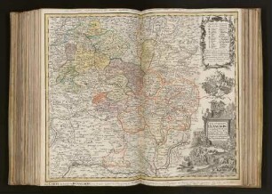 S.R.I. Comitatvs Henneberg : secundum Præfecturas & modernas Dynastias, una cum confini Pr: Cobvrgensi geographice consignatus & in hac Tabula editus