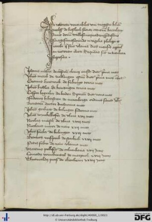 [fol. 10] Rektorat Kilian Wolff 1462