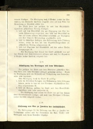 § 18. Kündigung des Vertrages mit dem Abnehmer.