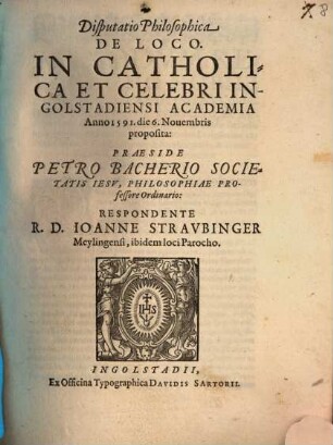 Disputatio Philosophica De Loco